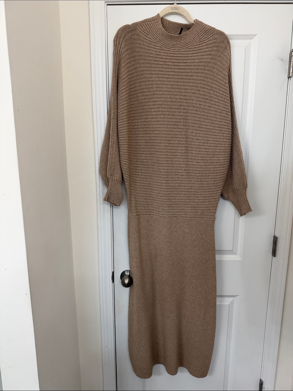 By Anthropologie Ribbed Sweater Midi Dress